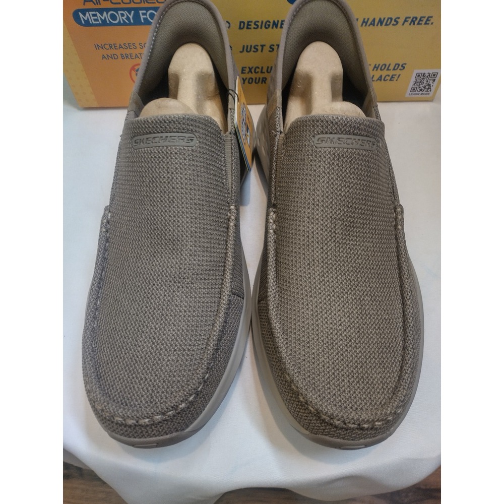 Skechers Hands Free Slip-in Parson Ralven Taupe Men 11.5 Extra Wide 204804WW/TPE